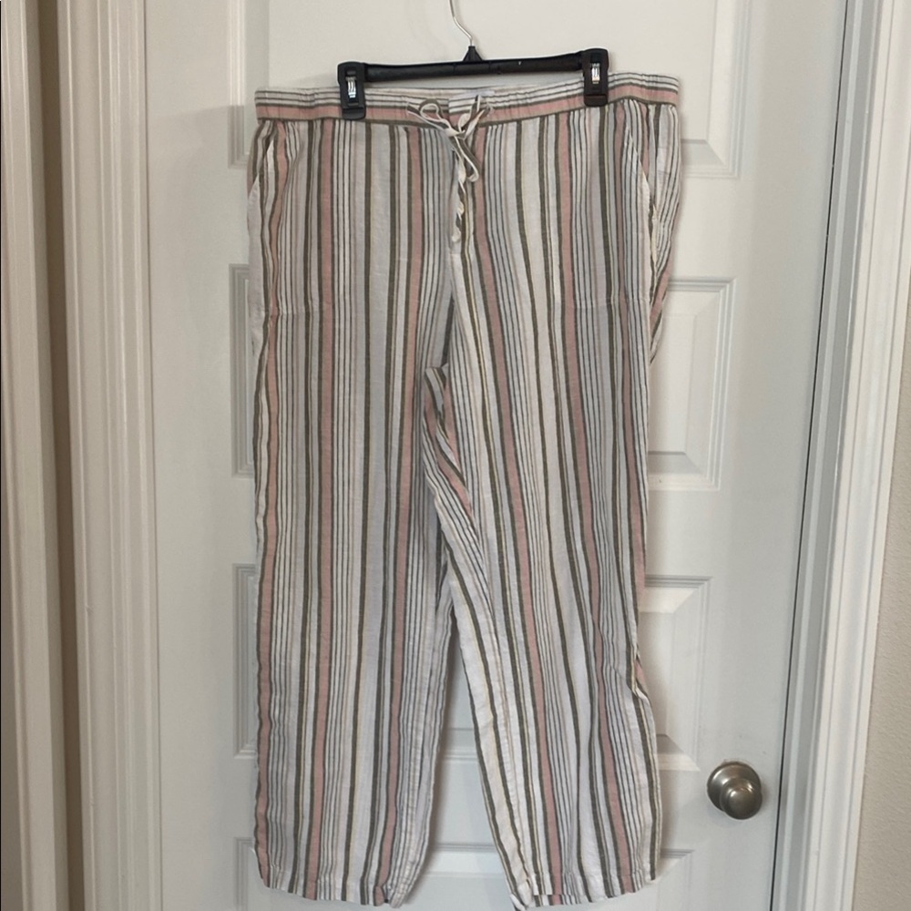 Women’s Striped Linen Pants